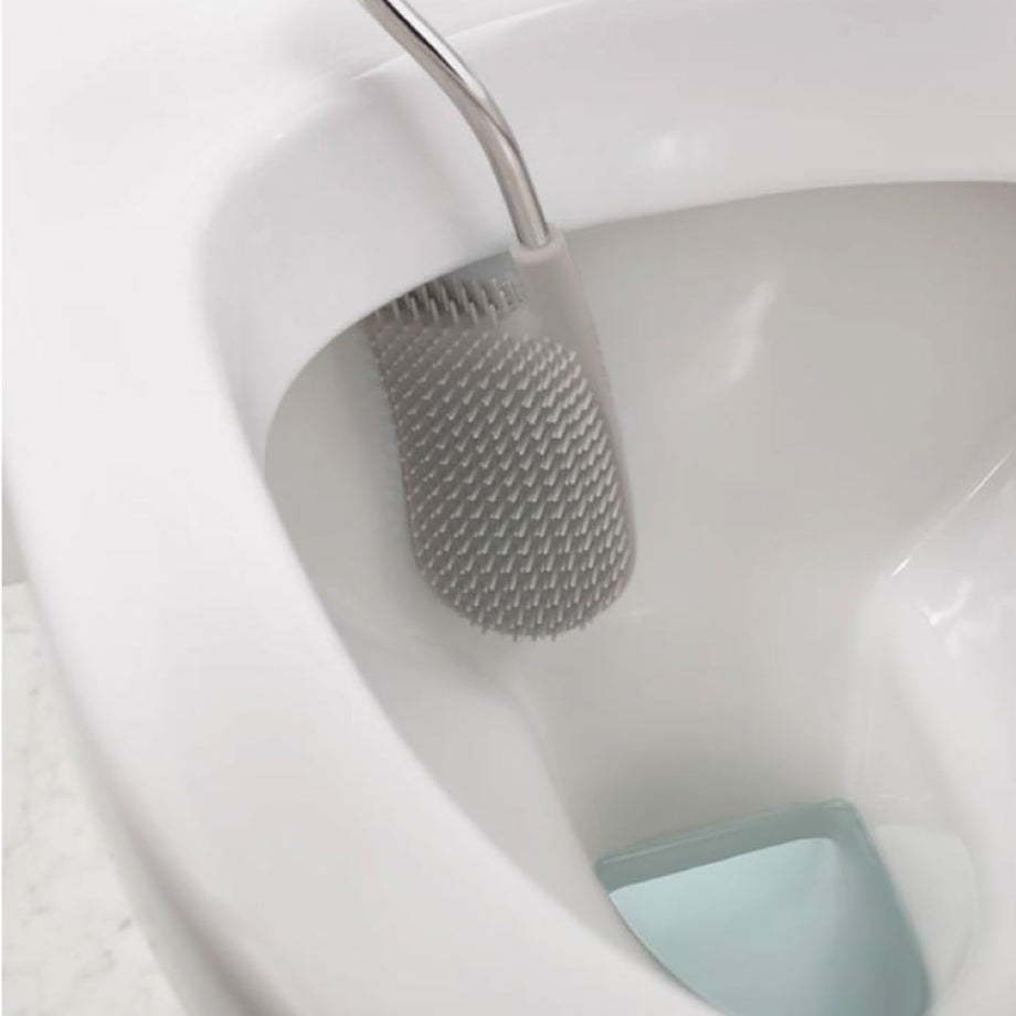 2x Cepillo Wc Inodoro Baño Escobilla Silicona Con Soporte